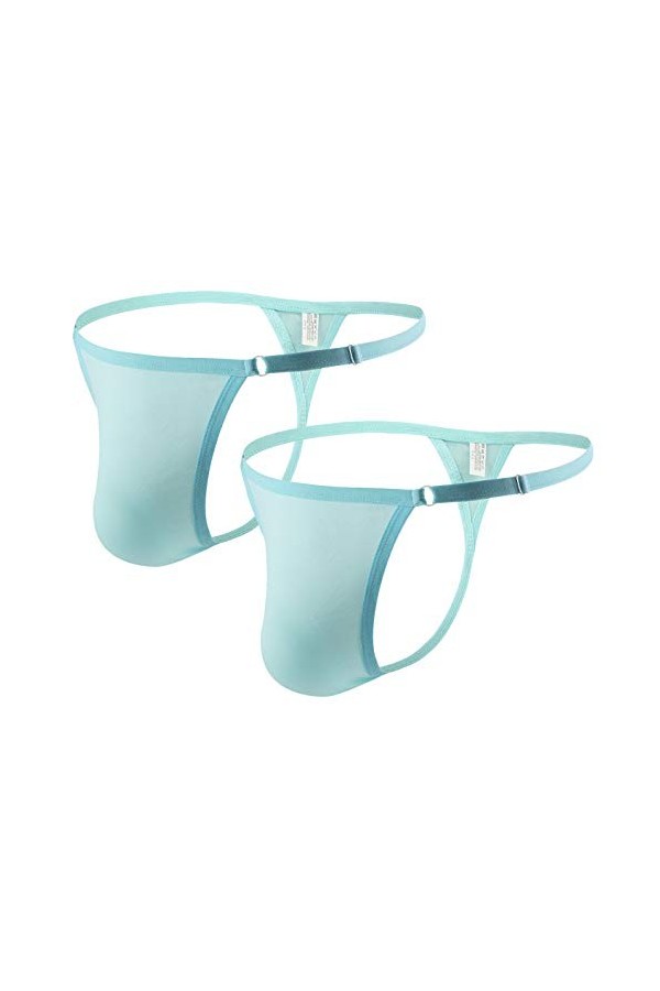 FEOYA 3 pcs G-String Homme Thong Sexy Slips Tanga Taille Basse sous-vêtement Respirant Confortable T-Back Thong Briefs B1 L
