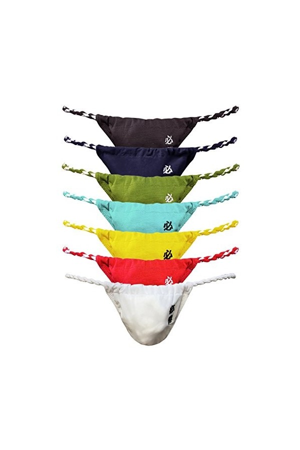 QiaTi Strings Sexy pour Hommes Jockstrap élastique G-String Briefs Mini Sumo Wrestling sous-vêtements