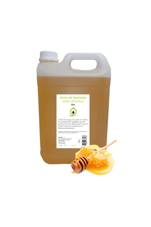Purespa Huile de Massage végétale parfumée - 100% Massage Naturelle exotique Oranger, 5 Litres 