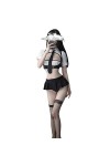 SINMIUANIME Ensemble lingerie soutien-gorge et culotte pour jeux de rôle, 6986 Noir, taille unique