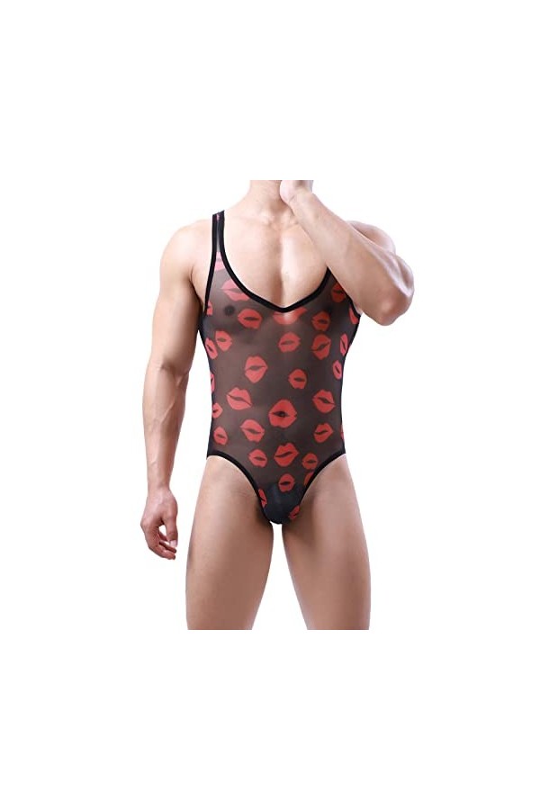 SKFLABOOF Moulant Mankini Homme Érotique Drole Costume Strip-Tease Jockstrap Coquin String Bite Deguisement Borat Slip Transp