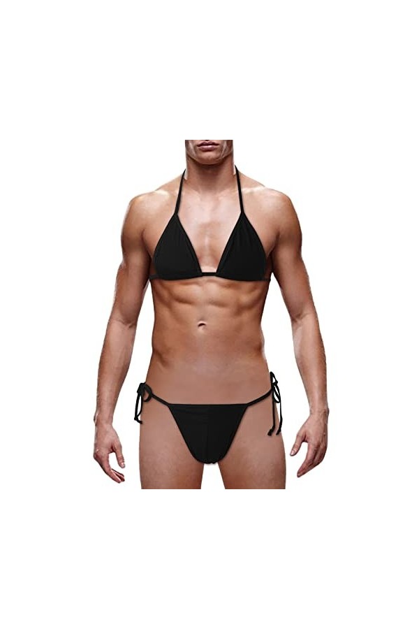 SKFLABOOF Bite Lingerie Gay Jockstrap Transparent Slip Noel Drole Moulant Mankini Coquin Costume Bonbon Deguisement Sexy Hot 