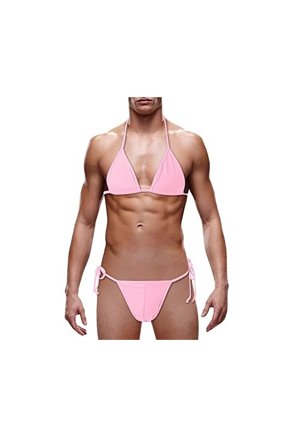 SKFLABOOF Bite Lingerie Gay Jockstrap Transparent Slip Noel Drole Moulant Mankini Coquin Costume Bonbon Deguisement Sexy Hot 