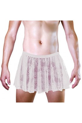 SKFLABOOF Corset String Homme Sexy Hot Transparent Slip Dentelle Chic Bretelle Culotte Cosplay sous Vetement Ouvert Bondage T