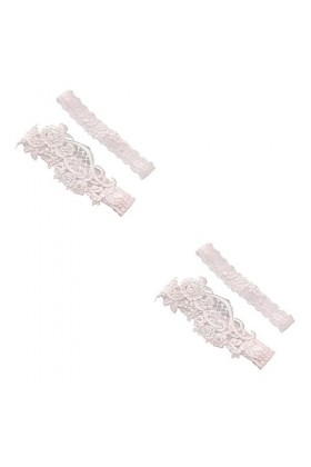 Abaodam 2 Paires De Jarretelles De Mariée Jarretières De Mariage Porte-Jarretelles De Mariage Jarretière De Mariée Jarretière