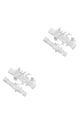 SOIMISS 2 Paires Porte-Jarretelles Blanc Jarretelles pour Mariée Kit De Dentelle Jarretières De Demoiselle dhonneur Jarretiè