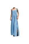 Mini Jupe Noire Moulante réglable Fronde Sexy Robe en Jean Robe Longue Robes pour Femmes Décontractées Été Maxi Sexy Light B