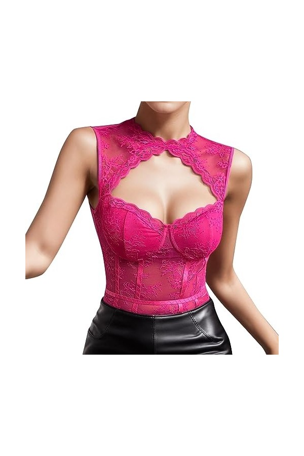 ULLIAN Ensemble Lingerie érotique Nouvelle Dentelle col Rond Dentelle Sexy Sauvage Dos Nu Hot Girl Out of The Street Essentia