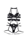 sous-Vetements Femme 2 Pièce Vêtements De Nuit Erotique Lingerie Sexy Ensemble Sexy Ensemble Soutien Gorge et String Dentelle