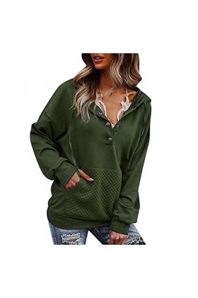 Gefomuofe Veste à capuche pour femme - Couleur unie - En coton - Veste de sport - Sweat à capuche - Style décontracté - Hiver