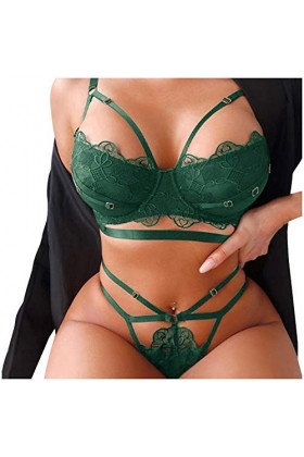 Femme Ensemble Soutien Gorge et String Dentelle sous-Vetements Erotique Vêtements De Nuit Sexy Lingerie Sexy Ensemble 2 Pièce