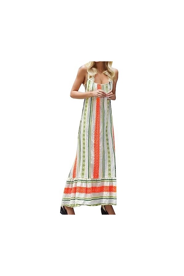 VIRACIN Vestido Informal suelto Con tirantes y Estampado bohemio de Verano Para Mujer Robes pour Femmes Grande Taille Sexy O