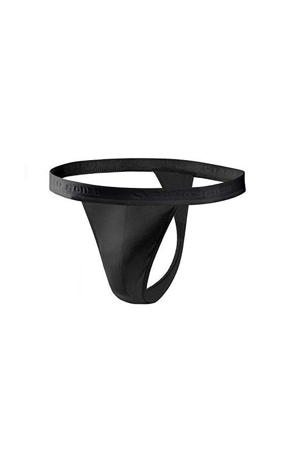 sesto senso Homme String Sexy Thong Coton Lot de 1-4 Pack Tanga Slips S 2 Pack - Graphite