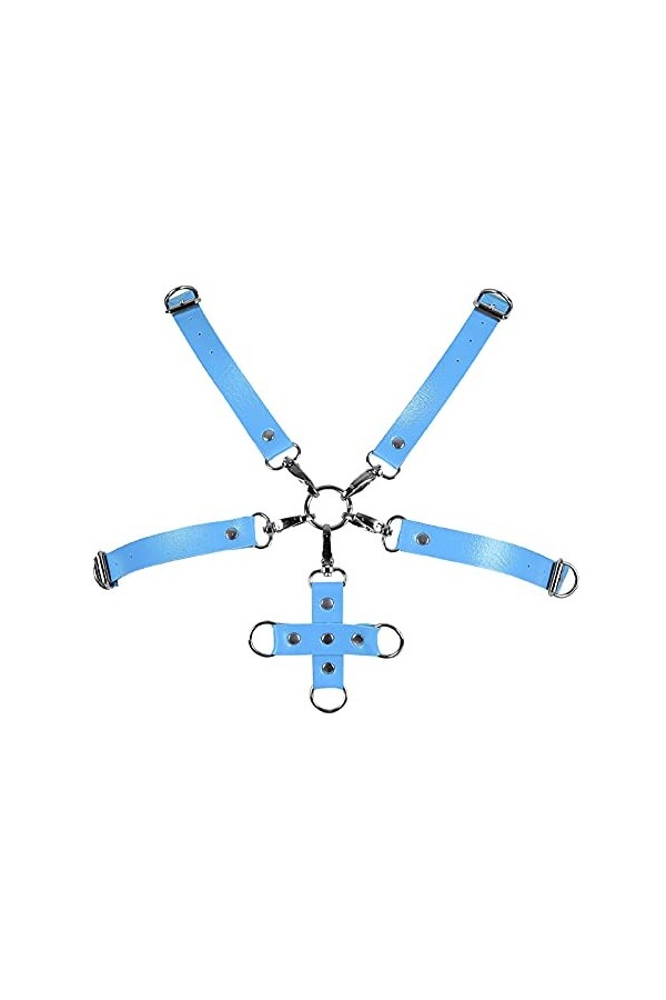 Sangle de poitrine en cuir pour femme - Harnais de corps pour femme - Style punk gothique - Soutien-gorge festival rave danse