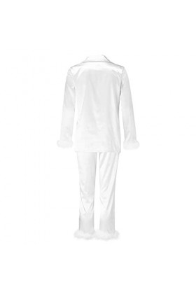 Ncenglings Femmes Lingerie Body avec Ceinture De Jardin Bouton de Couleur Solide Camis + Pantalon Long vêtements de Nuit 2 pi