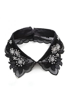 ALOEU Poupée en Dentelle Creuse, Faux col, Chemisier, Pull, Chemise détachable, Faux col, Haut à Revers for Femmes Color : B