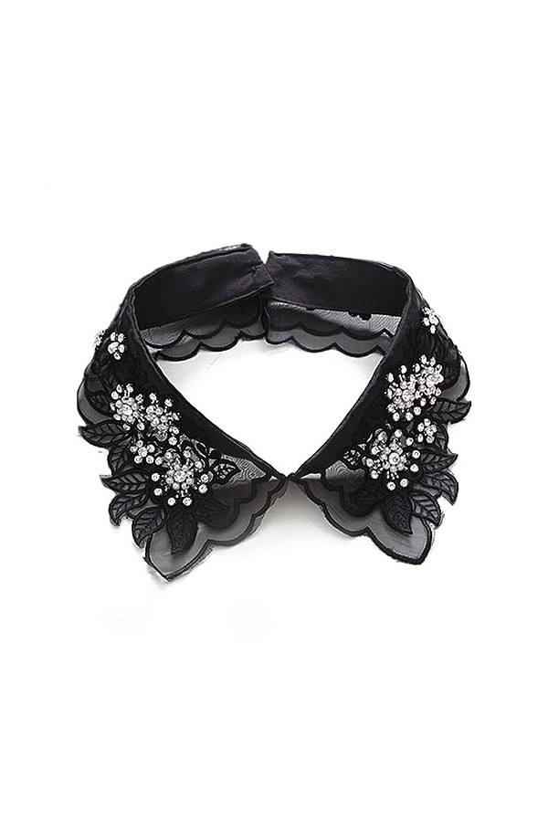 ALOEU Poupée en Dentelle Creuse, Faux col, Chemisier, Pull, Chemise détachable, Faux col, Haut à Revers for Femmes Color : B