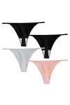 HMLOPX Daily Wear Sexy G String Strings for Femmes T Back sous-Vêtements String sans Couture Bikini Yoga Culotte 4 Pack Ensem