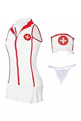 365-Shopping Womens Dressing up Nurse Uniform Costume Complete Outfit Type 1 