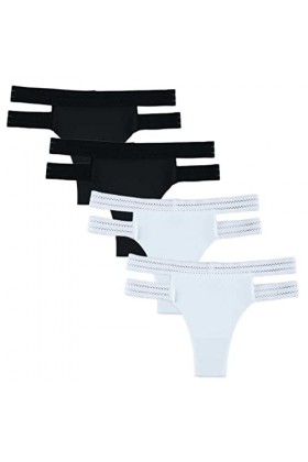 HMLOPX Daily Wear Sexy Strings sans Couture for Femmes No Show sous-Vêtements Respirants Bretelles Extensibles T-Back Tangas 