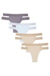 HMLOPX Daily Wear Sexy Strings sans Couture for Femmes No Show sous-Vêtements Respirants Bretelles Extensibles T-Back Tangas 