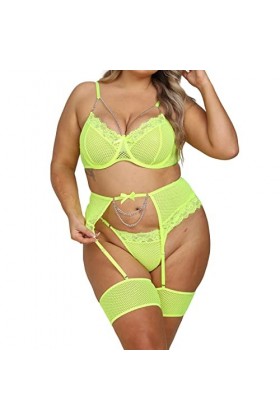 Lingerie Femme Sexy Ensemble Homme Sexy Hot y20.k Ensemble de Trois pièces Amusantes en Dentelle Creuse privée pour Femmes Di