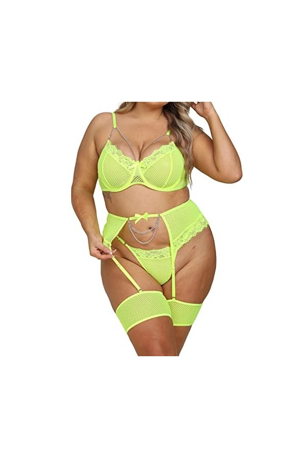 Lingerie Femme Sexy Ensemble Homme Sexy Hot y20.k Ensemble de Trois pièces Amusantes en Dentelle Creuse privée pour Femmes Di