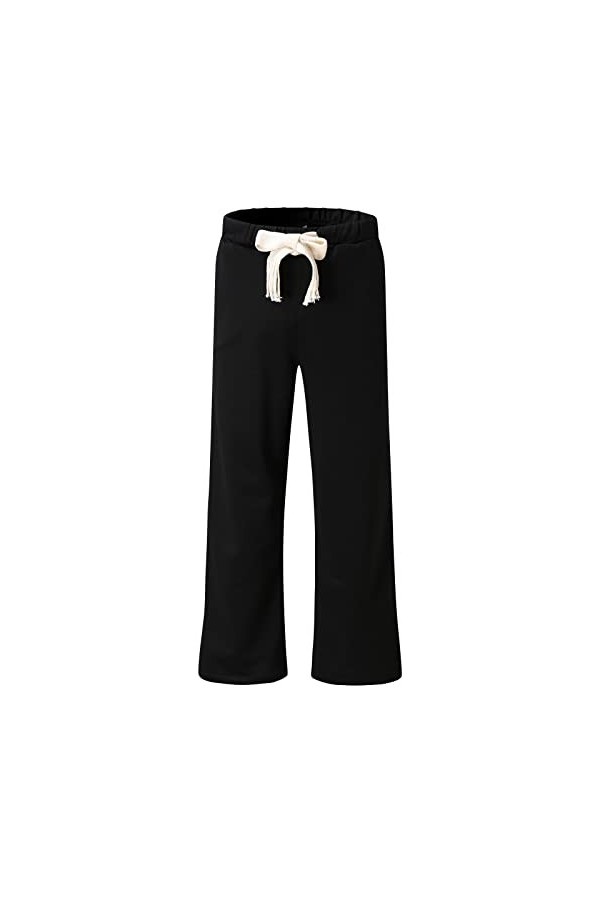 CUTeFiorino Pantalon de golf pour homme - Taille décontractée - Couleur unie, Noir , L