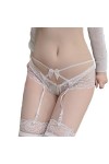 ZTIANEF Couple De Lingerie Sexy G-String Jarretière Dentelle Culotte Érotique Lingerie Sheer Crotchless See-Through Underwear