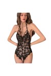 Lingerie Femme Body Sexy Dentelle Erotique sous-vêtements Babydolls Nuisettes Deep V One-Piece Bodys Combinaison Chemises de 