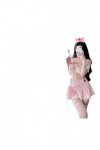 HUANKA Nurse Role Play Uniform Set Anime Cosplay Costume Backless Lace Top Bow Embellishment Strap Design Fashion New