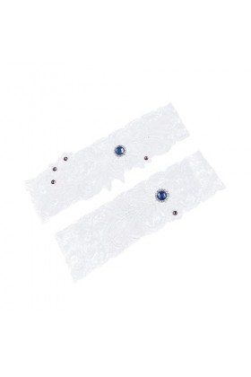 Abaodam Ensemble De 2 Pièces Bas Et Jarretelles Porte-Jarretelles De Mariée Porte-Jarretelles Et Bas Mariée Jarretière en Den