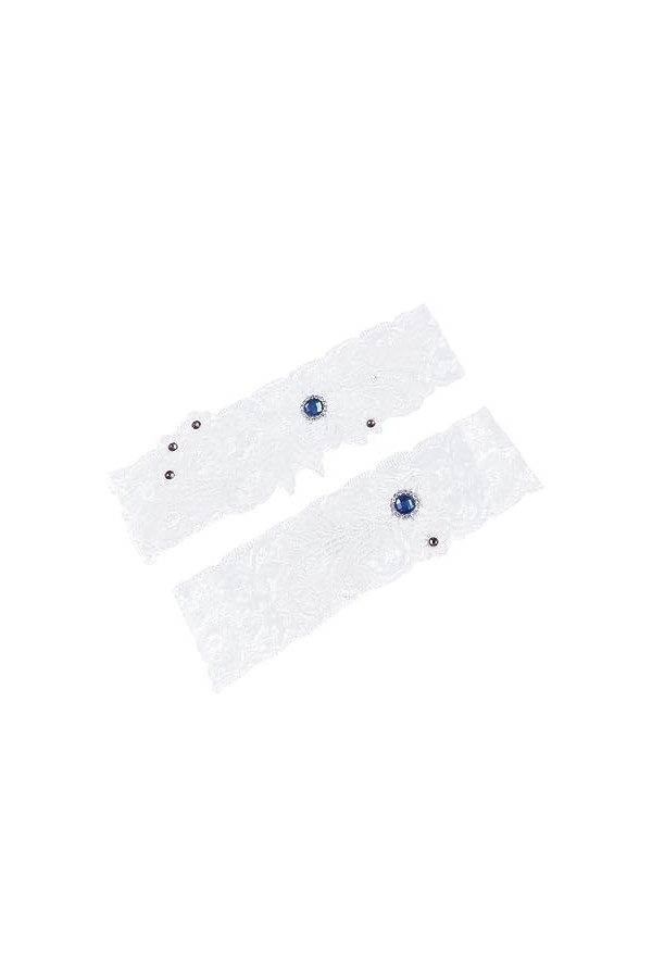 Abaodam Ensemble De 2 Pièces Bas Et Jarretelles Porte-Jarretelles De Mariée Porte-Jarretelles Et Bas Mariée Jarretière en Den