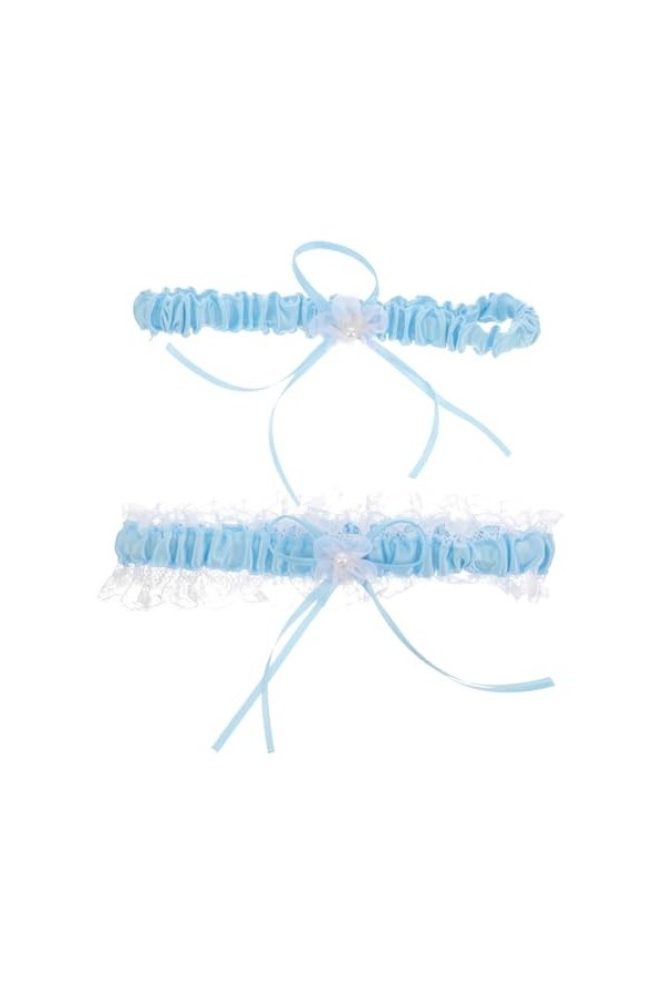 Abaodam 2 Pièces Jarretière De Mariée Jarretières Vintage Jarretelles Extensibles Porte-Jarretelles De Mariage Jarretières Fl