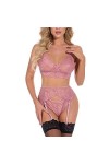 Ensemble Soutien Gorge et String Femme 2 Pièce sous-Vetements Dentelle Lingerie Sexy Ensemble Erotique Vêtements De Nuit Sexy