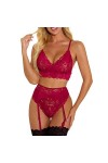 Ensemble Soutien Gorge et String Femme 2 Pièce sous-Vetements Dentelle Lingerie Sexy Ensemble Erotique Vêtements De Nuit Sexy