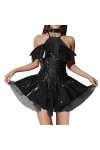 VIRACIN Nuisette Sexy Femme Sensuelle Sous-vêtements sexy pour femmes chauve-souris voir à travers la jupe C0S Anime costume 