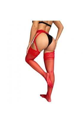 Ensemble de lingerie érotique pour femme Sexy Sexy Licol Dentelle Sexy Bas Femmes Dentelle Résille Transparent Collants Sexy 