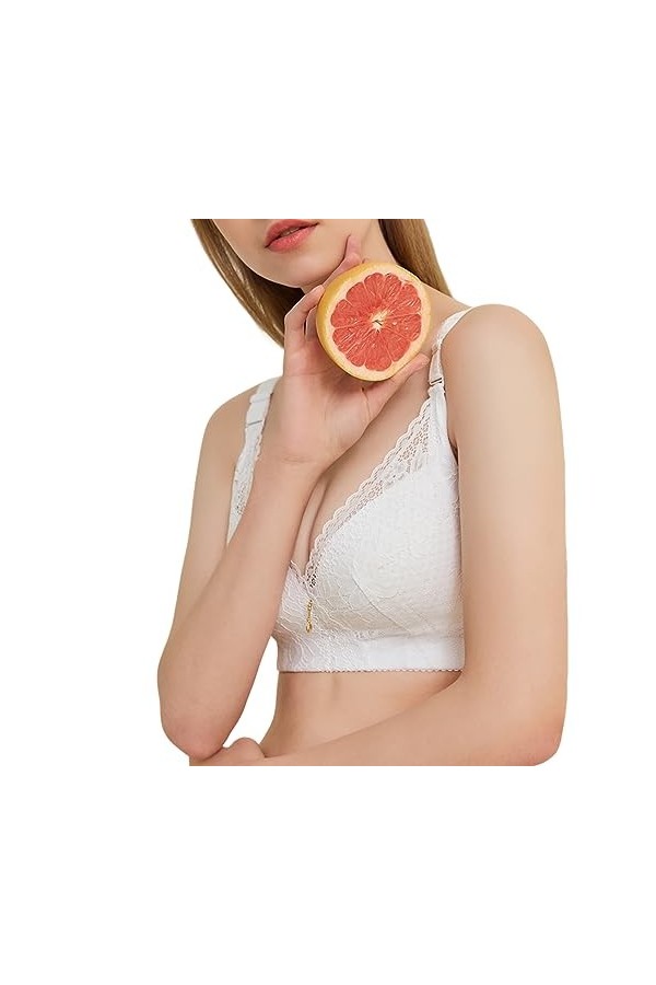 Section Mince pour Femmes de Dentelle de Grande Taille sans Anneau en Acier Respirant Sexy Confortable Soutien-Gorge de Rasse