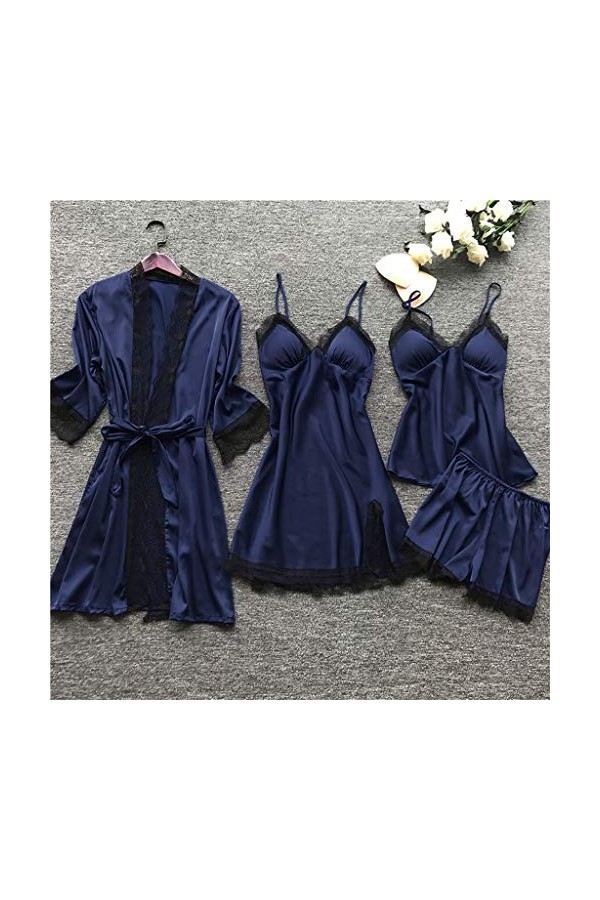 HERSIL Ensemble de sous-vêtements sexy pour femme - Dos nu - Taille haute - Sexy - Sexy - Pyjama sexy - Sous-vêtement profond