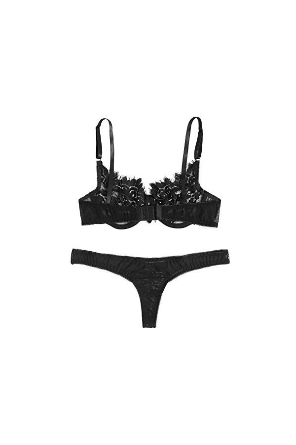 Lingerie Sexy Ensemble Femme Sexy Vêtements De Nuit Dentelle sous-Vetements 2 Pièce Ensemble Soutien Gorge et String Erotique