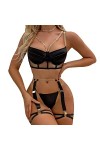 Bande de Lingerie Femmes Sexy Costume Mignon Sexy Lingerie Ensemble Dentelle à Bretelles Camis et Culotte Nuisettes Tenue de 