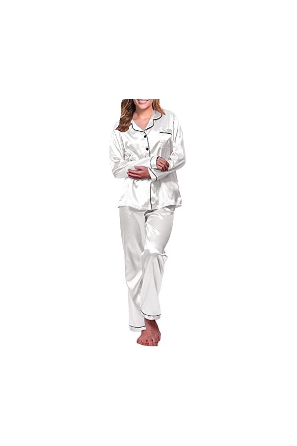 TWIOIOVE Lingerie ludique - Vêtements de nuit - Ensemble pyjama - Lingerie sexy - Cosplay, Blanc., XL