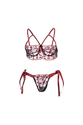 Ensemble de lingerie érotique pour femme Sexy Sexy Licol Dentelle Sexy Sous-vêtements brodés Polyester Wear Home Femmes Glace