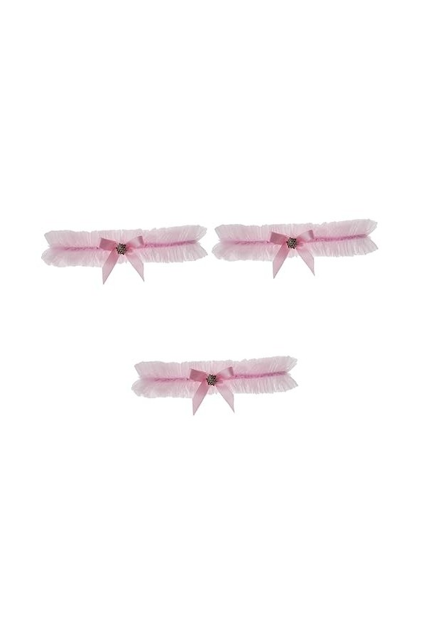 Abaodam 3 Pièces Robe De Mariée Jarretière Porte-Jarretelles en Dentelle Extensible Jarretière Élastiquée Ceinture pour Femme