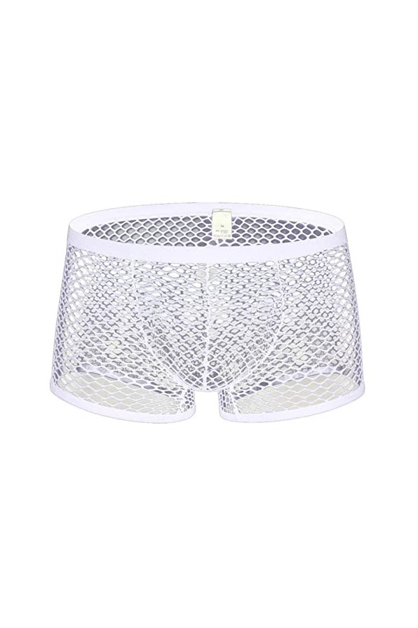 MENGQING Lingerie sexy pour homme, culotte fine, string en dentelle, sac damélioration de bikini découpé, culotte-D3, XXL