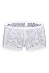 MENGQING Lingerie sexy pour homme, culotte fine, string en dentelle, sac damélioration de bikini découpé, culotte-D3, XXL