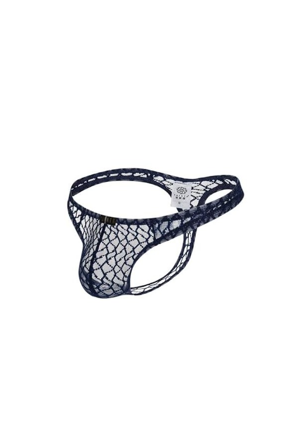 NJUDE Sous-vêtements sexy en maille transparente taille basse string sexy transparent porno lingerie masculine sans couture s