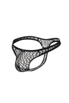 NJUDE Sous-vêtements sexy en maille transparente taille basse string sexy transparent porno lingerie masculine sans couture s