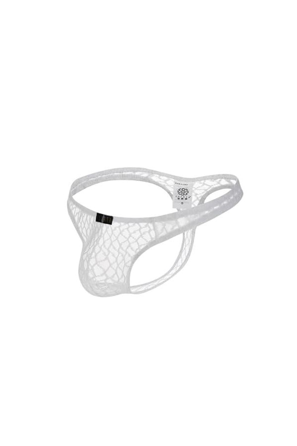 NJUDE Sous-vêtements sexy en maille transparente taille basse string sexy transparent porno lingerie masculine sans couture s